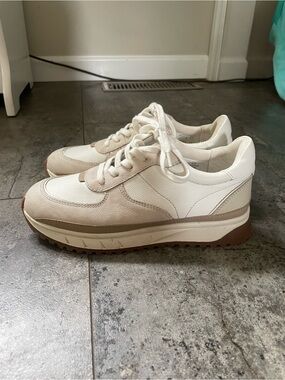 Madewell Women's Cream & White Platform Sneakers Like New! Size 7